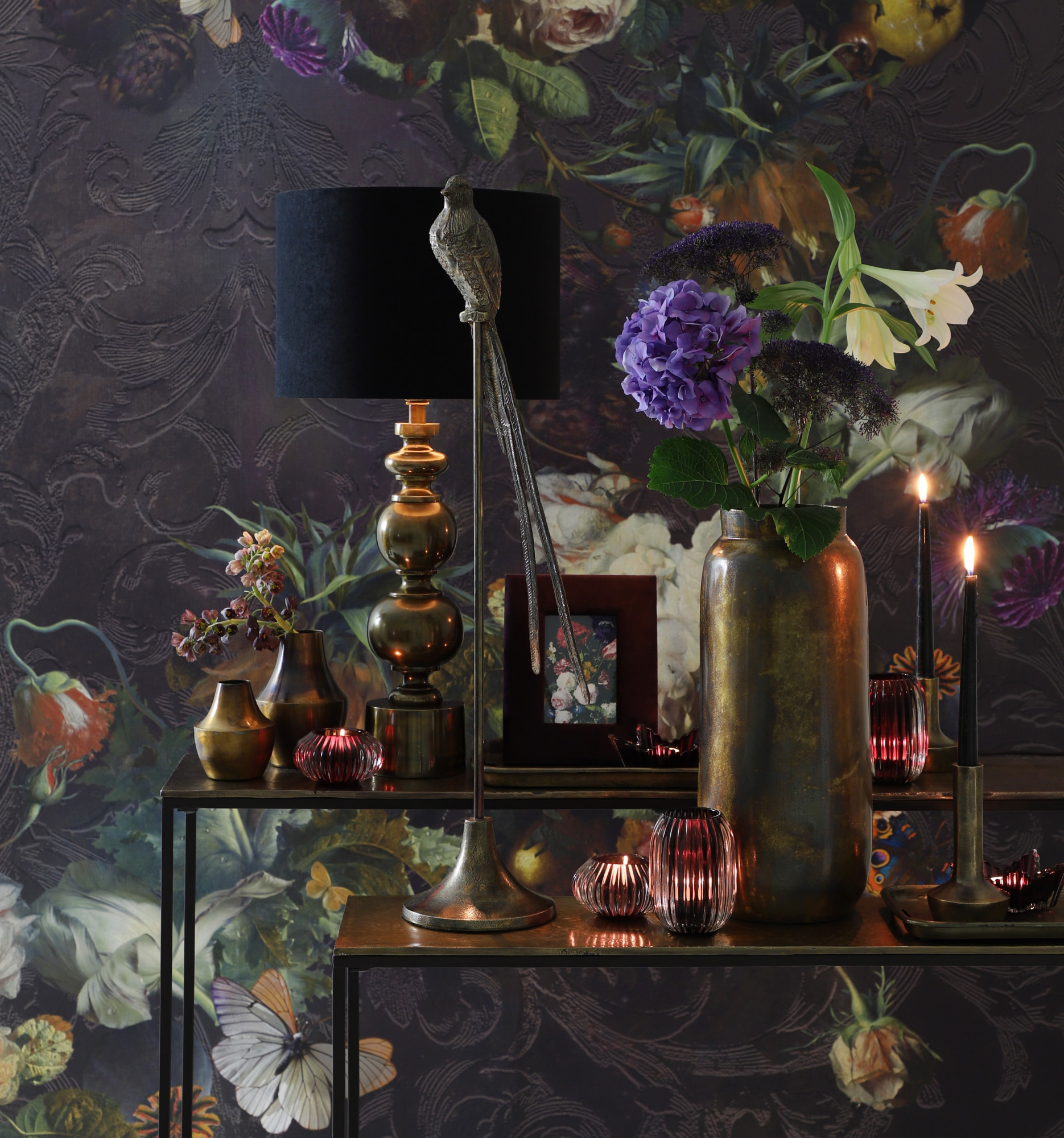 light&living-kap-velours-zwart-textiel-ø40cm-e27-2240322-1