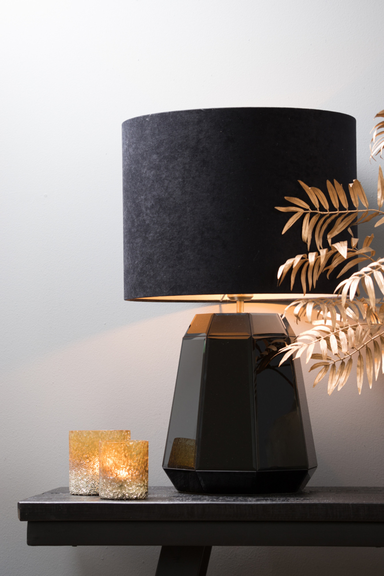 light&living-kap-velours-zwart-textiel-ø40cm-e27-2240322-1