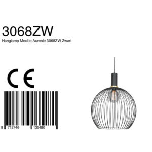 mexlite-hanglamp-aureole-zwart-metaal-ø42cm-e27-3068zw-8a