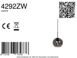 mexlite-hanglamp-haloswap-zwart-glassmokeglas-bedlampje-e27-4292zw-8a