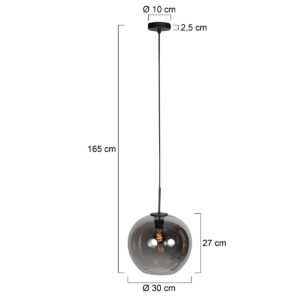 mexlite-hanglamp-haloswap-zwart-glassmokeglas-bedlampje-e27-4294zw-7