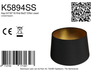 mexlite-kap-lampenkappen-zwart-linnen-ø30cm-e27-k5894ss-8a