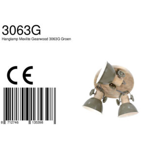 mexlite-spot-gearwood-groen-metaalrubberwood-ø38cm-e27-3063g-8a