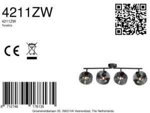mexlite-spot-tenebris-zwart-glasmetaalsmokeglas-kleurglas-lamp-e14-4211zw-8a