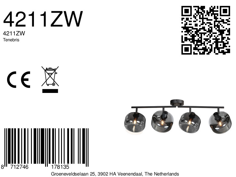 mexlite-spot-tenebris-zwart-glasmetaalsmokeglas-kleurglas-lamp-e14-4211zw-8a