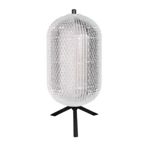 mexlite-tafellamp-geripu-zilverzwart-kunststofmetaal-ø15cm-led-3841zw-0
