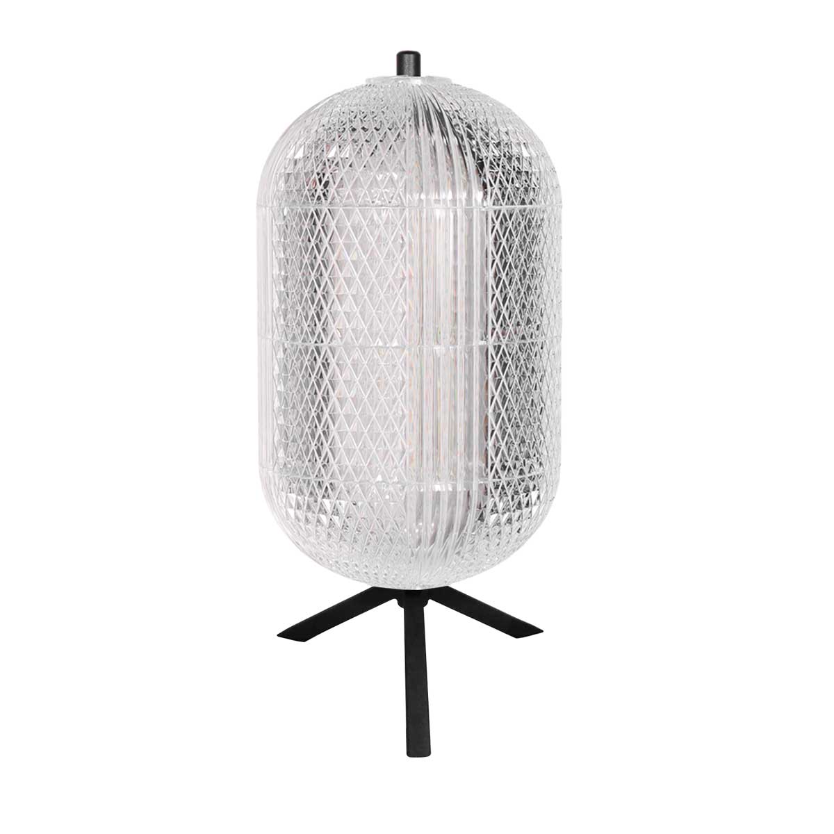 mexlite-tafellamp-geripu-zilverzwart-kunststofmetaal-ø15cm-led-3841zw-0