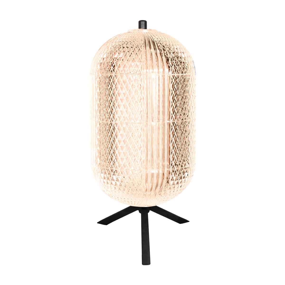 mexlite-tafellamp-geripu-zilverzwart-kunststofmetaal-ø15cm-led-3841zw-1