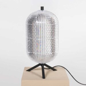 mexlite-tafellamp-geripu-zilverzwart-kunststofmetaal-ø15cm-led-3841zw-14