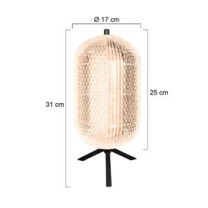 mexlite-tafellamp-geripu-zilverzwart-kunststofmetaal-ø15cm-led-3841zw-7