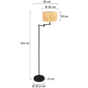mexlite-vloerlamp-bella-zwart-metaalzeegras-ø45cm-e27-3885zw-7