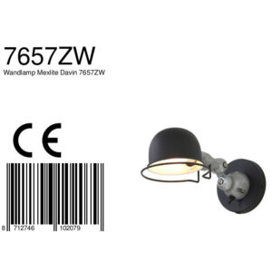 mexlite-wandlamp-davin-zwart-aluminiummetaal-bedlampje-e14-7657zw-8a