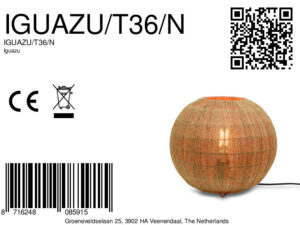 good&mojo-tafellamp-iguazu-naturel/zwart-riet-ø32cm-e27-iguazu/t36/n-8a