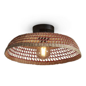 good&mojo-plafonniere-pantanal-rood-metaalzeegras-ø45cm-e27-pantanal/c45/r-1
