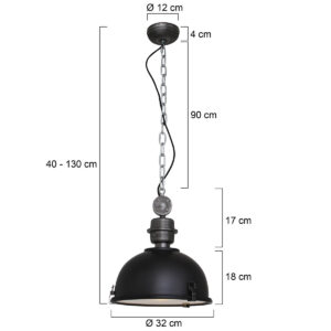 steinhauer-hanglamp-bikkel-zwart-glasmetaal-ø32cm-e27-7978zw-7