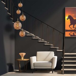 steinhauer-hanglamp-bolliqueled-amberkleurig-glasmetaal-ø60cm-e27-2730me-3