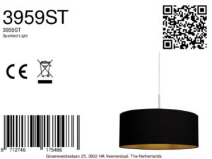 steinhauer-hanglamp-sparkledlight-zwart-linnenmetaal-ø50cm-e27-3959st-8a