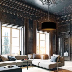 steinhauer-hanglamp-sparkledlight-zwart-linnenmetaal-ø50cm-e27-3960zw-2