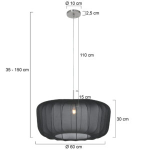 steinhauer-hanglamp-sparkledlight-zwart-textiel-e27-4473st-7