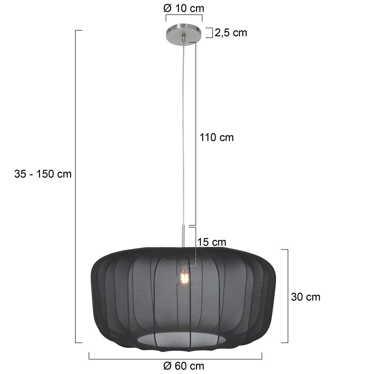 steinhauer-hanglamp-sparkledlight-zwart-textiel-e27-4473st-7