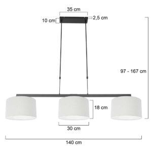 steinhauer-hanglamp-stang-zwart-linnenmetaal-groteeettafellamp-e27-3461zw-7