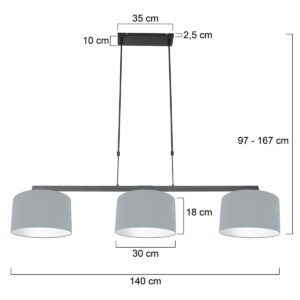 steinhauer-hanglamp-stang-zwart-linnenmetaal-groteeettafellamp-e27-3951zw-7