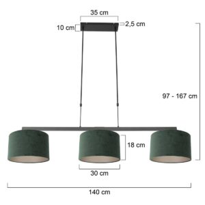 steinhauer-hanglamp-stang-zwart-metaalveloursstof-groteeettafellamp-e27-3463zw-7
