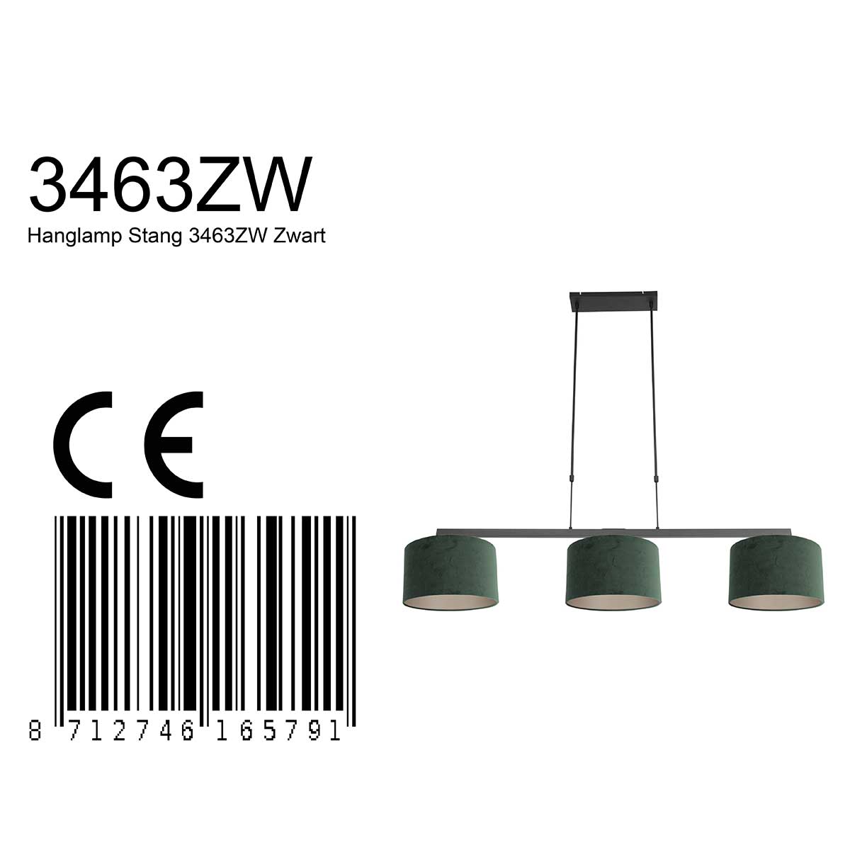 steinhauer-hanglamp-stang-zwart-metaalveloursstof-groteeettafellamp-e27-3463zw-8a