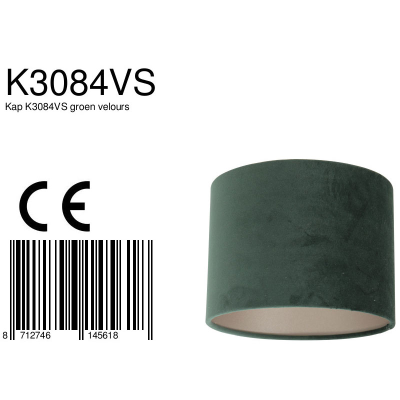 steinhauer-kap-shade-groen-veloursstof-ø20cm-e27-k3084vs-8a