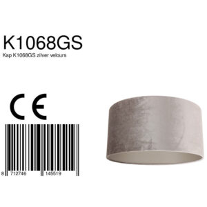steinhauer-kap-shade-zilver-veloursstof-ø40cm-e27-k1068gs-8a