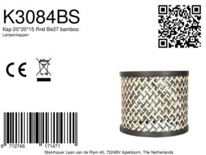steinhauer-kap-shade-zwart-bamboehout-ø20cm-e27-k3084bs-8a