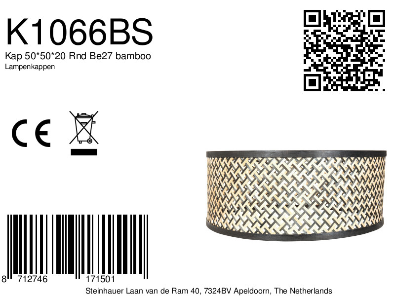 steinhauer-kap-shade-zwart-bamboehout-ø50cm-e27-k1066bs-8a
