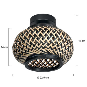 steinhauer-plafonniere-bloeba-naturelzwart-bamboemetaal-plafonnière-e27-4501zw-7