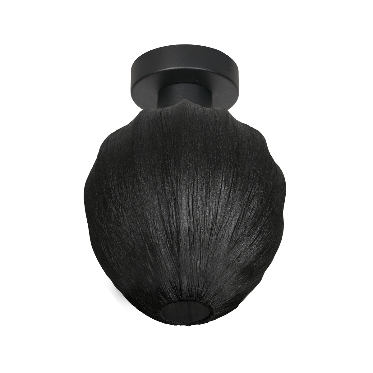 steinhauer-plafonniere-bloeba-zwart-metaaltextiel-ø25cm-e27-4369zw-1