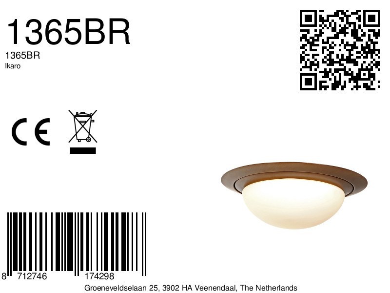 steinhauer-plafonniere-ikaro-brons-glasmetaal-ø24cm-led-1365br-8a