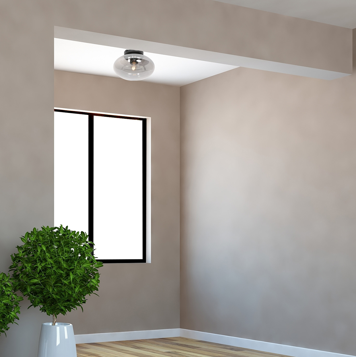 steinhauer-plafonniere-reflexion-transparant-glasmetaal-ø25cm-e27-3387zw-2