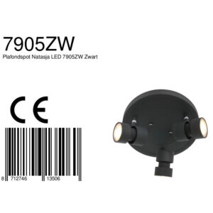 steinhauer-spot-natasjaled-zwart-metaal-ø28cm-gu10-7905zw-8a