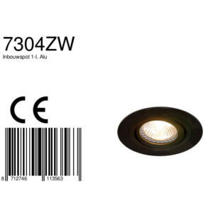 steinhauer-spot-pelitespot-zwart-metaal-ø10cm-gu10-7304zw-8a