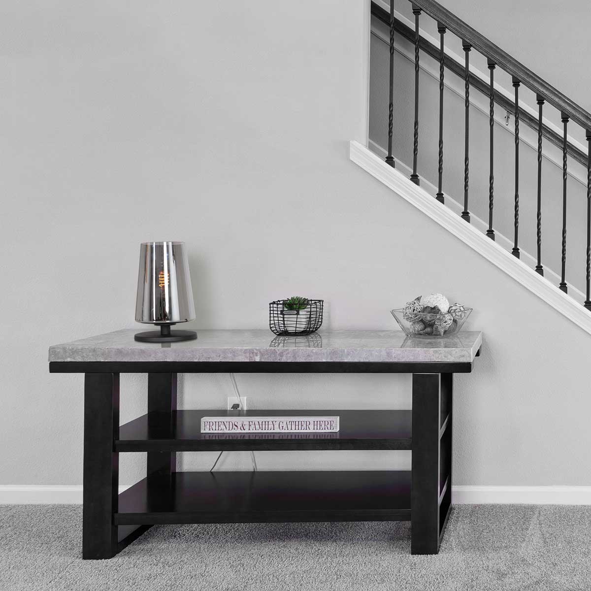 steinhauer-tafellamp-ancilla-zwart-glasmetaal-ø15cm-e27-3103zw-2