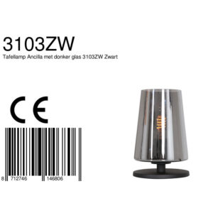 steinhauer-tafellamp-ancilla-zwart-glasmetaal-ø15cm-e27-3103zw-8a