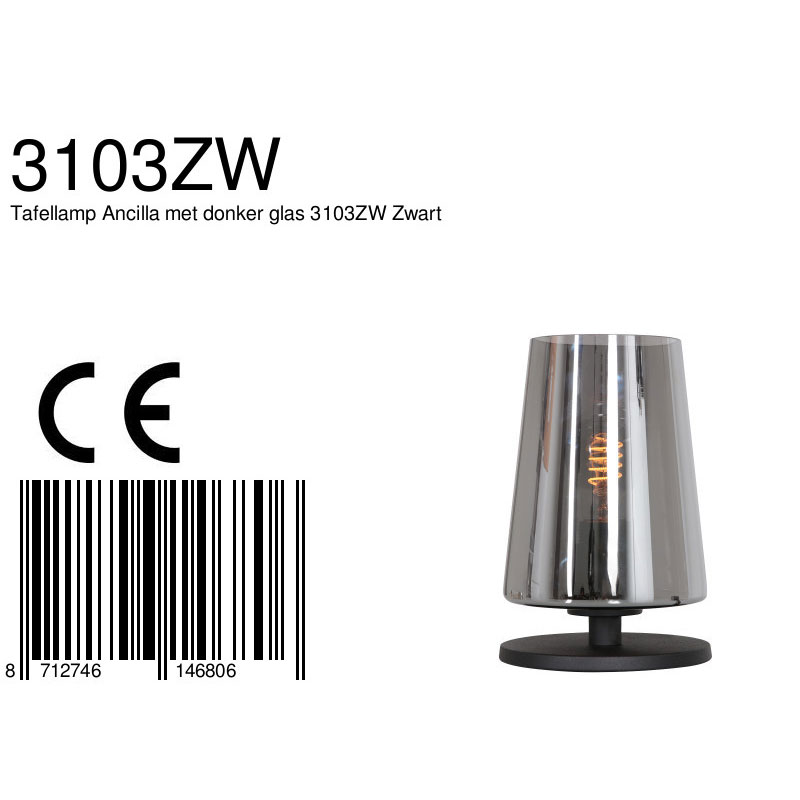 steinhauer-tafellamp-ancilla-zwart-glasmetaal-ø15cm-e27-3103zw-8a