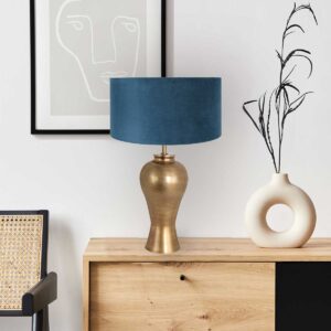 steinhauer-tafellamp-brass-brons-metaalveloursstof-ø50cm-e27-7306br-2