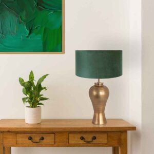 steinhauer-tafellamp-brass-brons-metaalveloursstof-ø50cm-e27-7307br-2