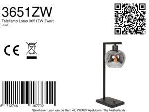 steinhauer-tafellamp-lotus-zwart-glasmetaalsmokeglas-kleurglas-lamp-e27-3651zw-8a