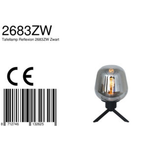 steinhauer-tafellamp-reflexion-zwart-glasmetaal-ø15cm-e27-2683zw-8a