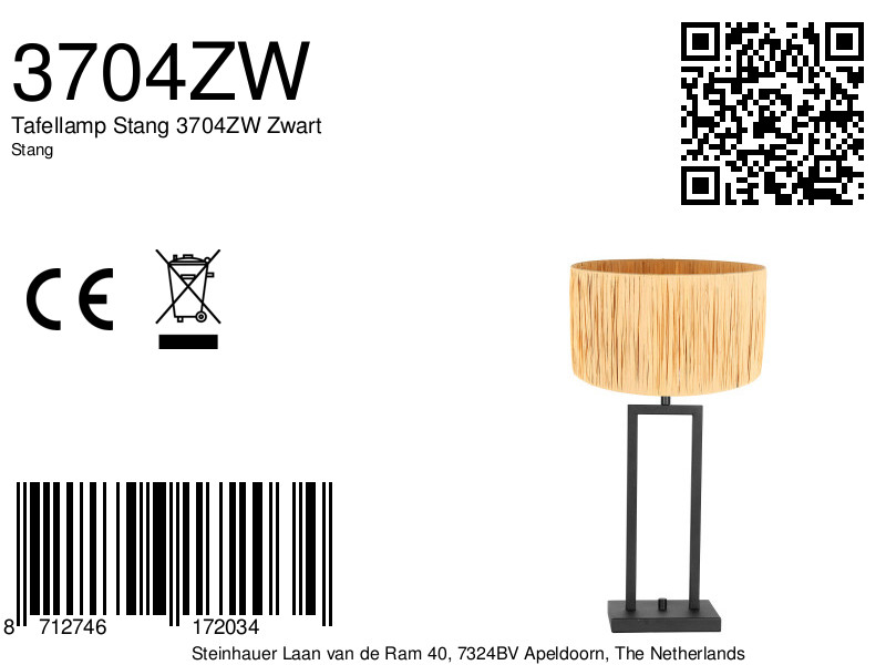 steinhauer-tafellamp-stang-zwart-linnenmetaal-ø30cm-e27-3704zw-8a