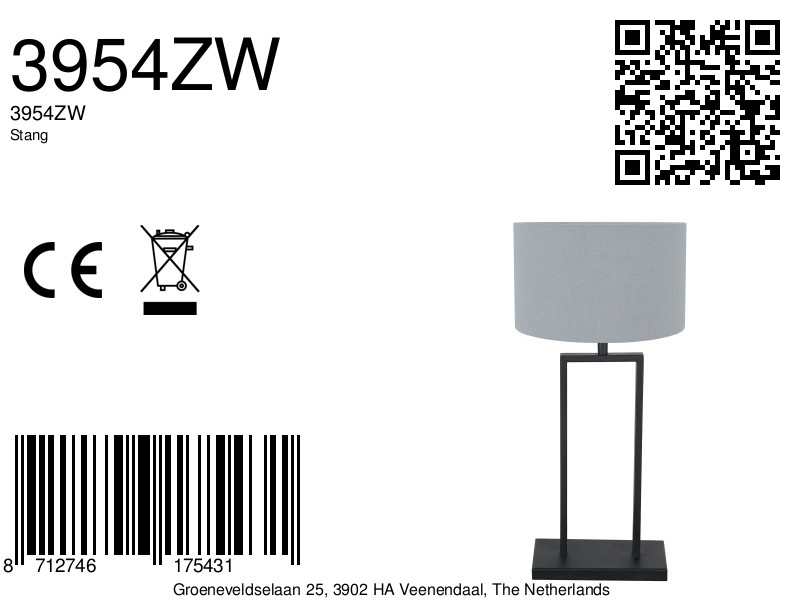 steinhauer-tafellamp-stang-zwart-linnenmetaal-ø30cm-e27-3954zw-8a
