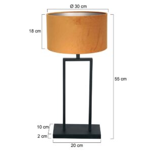 steinhauer-tafellamp-stang-zwart-metaalveloursstof-ø30cm-e27-3859zw-7