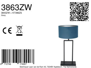 steinhauer-tafellamp-stang-zwart-metaalveloursstof-ø30cm-e27-3863zw-8a