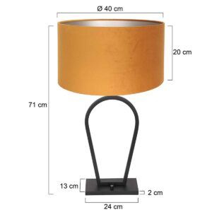 steinhauer-tafellamp-stang-zwart-metaalveloursstof-ø40cm-e27-3506zw-7